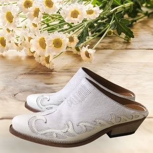 Golden Goose Santiago Sabot Genuine Calf Hair Western Mule